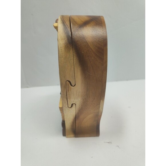 Polished Exotic Hardwood Wood Lighthouse Puzzle Trinket Box 7" Carver Dan - Picture 6 of 16